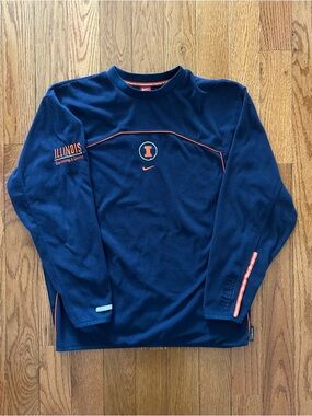University of Illinois Swimming Nike Therma-Fit Vintage Pullover Size Medium